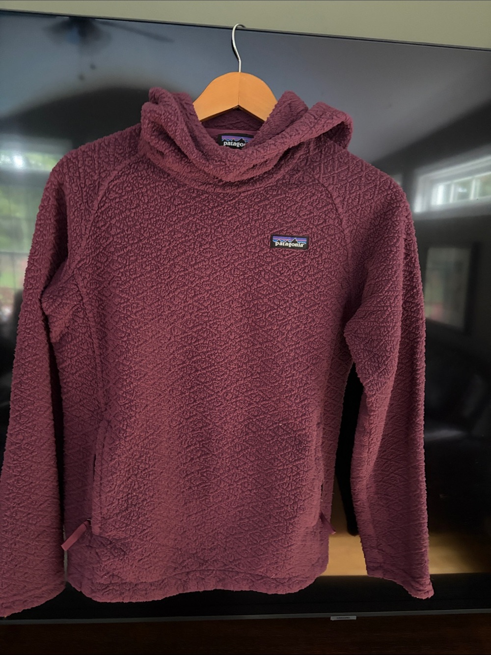 Patagonia Women's diamond Capra Hoody. Light Balsamic size small